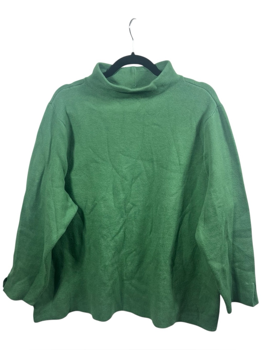 J Jill Sweater Womens Pullover Mock Neck 3X Knit Long Sleeve Soft Stretch Cotton